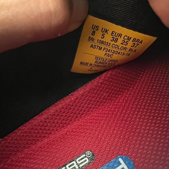 Skechers Work Womens Bulkin 108033– Balran Comp Toe Sneaker Sz 8 Black - Picture 11 of 11